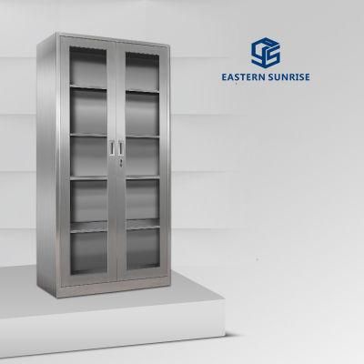 304 Stainless Steel Medical Storage Cabinet 2 Door Hospital Drug Store Functional Cabinet