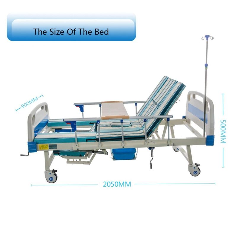 Elderly Care Manual Hospital Nursing Bed with Potty