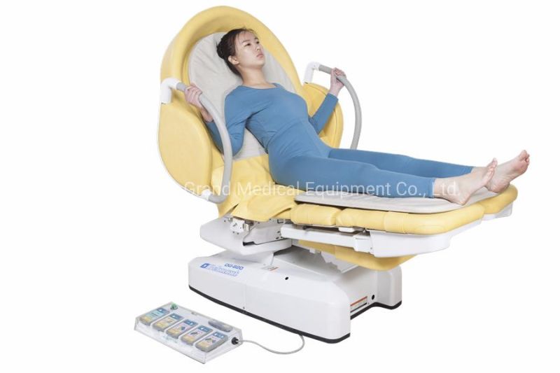 Medical Hospital Gynaecological Obstetric Electric Delivery Bed with Wheel