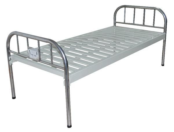 Hot Sale Cheapest Stainless Steel Head and Foot Flat Hospital Bed (PW-D03)