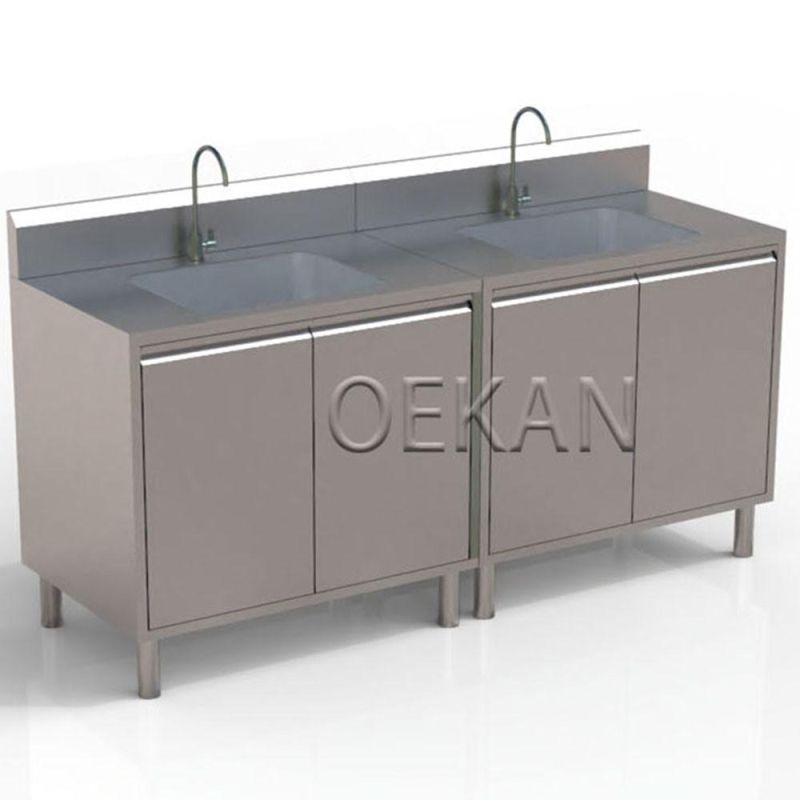 Contemporary Hospital Furniture Stainless Steel Hand Washing Trough Scrubbing Sink
