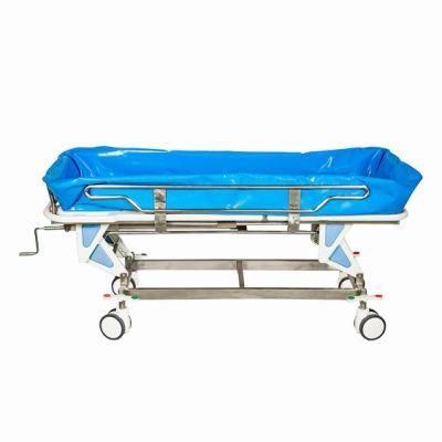 Factory Price Wholesale Height Adjustable Stainless Steel Hydraulic Shower Trolley