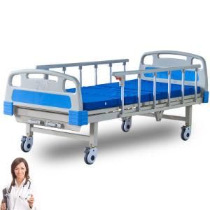 Easy-Operated Manual Hospital Bed with Locking Device for I. V Pole