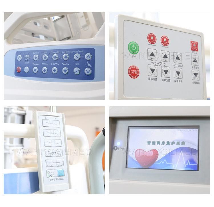 Bae521ec Medical Patient Care LCD Touch Control Computer Five Functions ICU Electric Bed