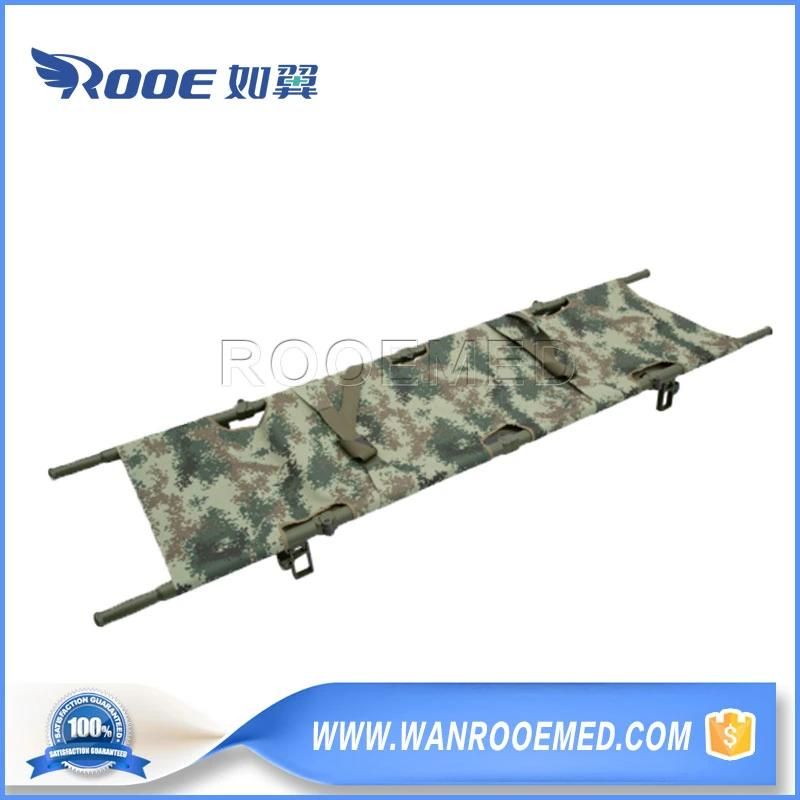 Backpack Expand Quickly Military Style Foldaway Field Collapsible Tactical Rescue Stretcher with Telescopic or Non-Retractable Handle