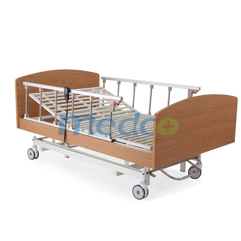 Height Adjustable Wood Board Home Care Bed