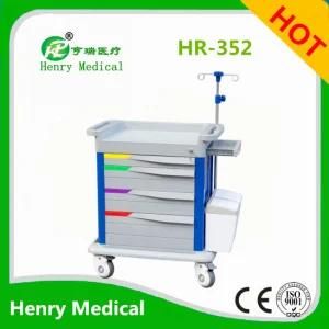 Hr-352 ABS Nursing Carts/Medical Emergency Trolley with CE Certificates