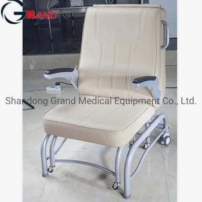 Hospital Furniture Luxury Clinic Recliner Folding Attendant Accompany Sleeping Bed Chair for Waiting