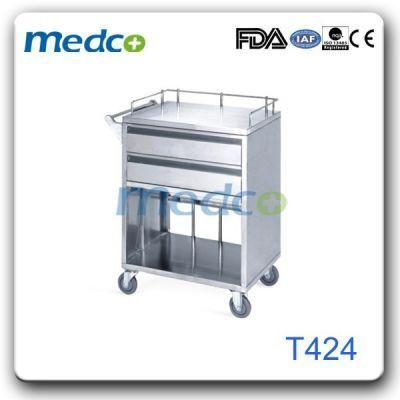 Hospital Stainless Steel Document Record Trolley T424