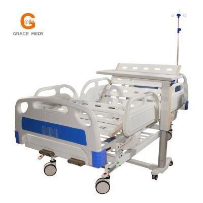 2-Function Manual Nursing Care Equipment Medical Furniture Clinic ICU Patient Hospital Bed