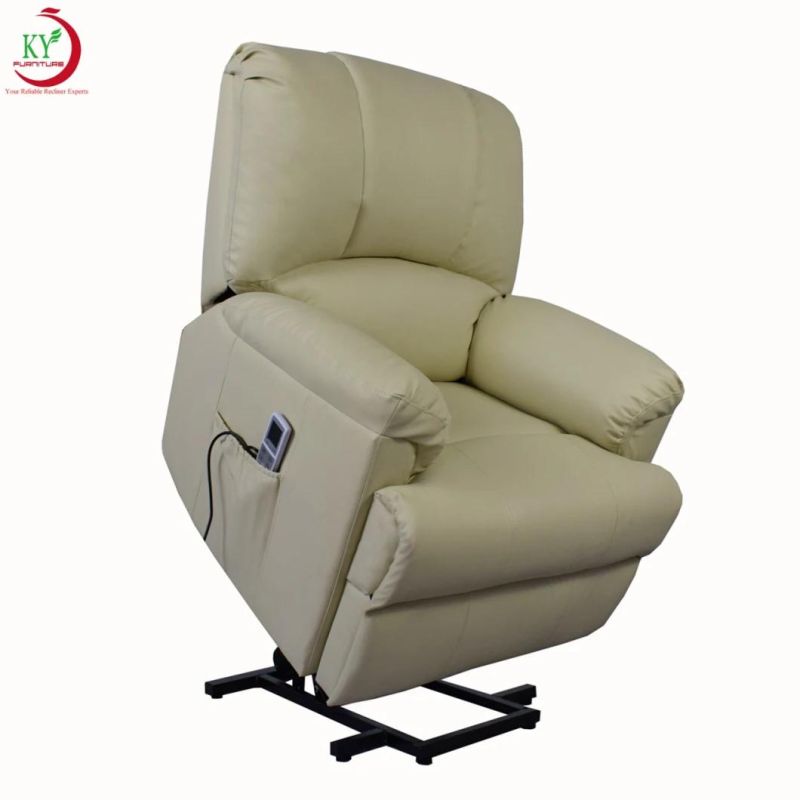 Jky Fabric Power Electric Mobility Riser Lift Recliner Chair Reclining with Tray Table and LED Lights for The Elderly
