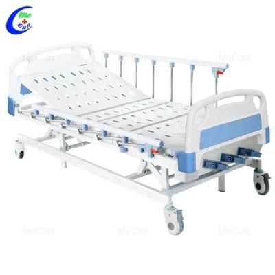 Folding Metal 3 Crank Manual Hospital Bed, Manual Medical Bed