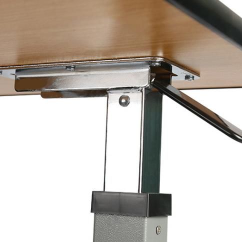 Hospital Wooden Overbed Table Height Adjustable with Casters