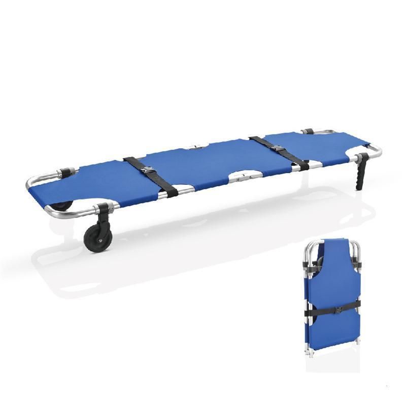 Foldable Foldaway Stretcher with Wheels and Belts