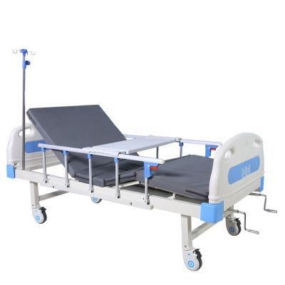 Hospital ICU Manual Bed Two-Function Folding Medical Patient Beds Nursing Beds Selling in Peru