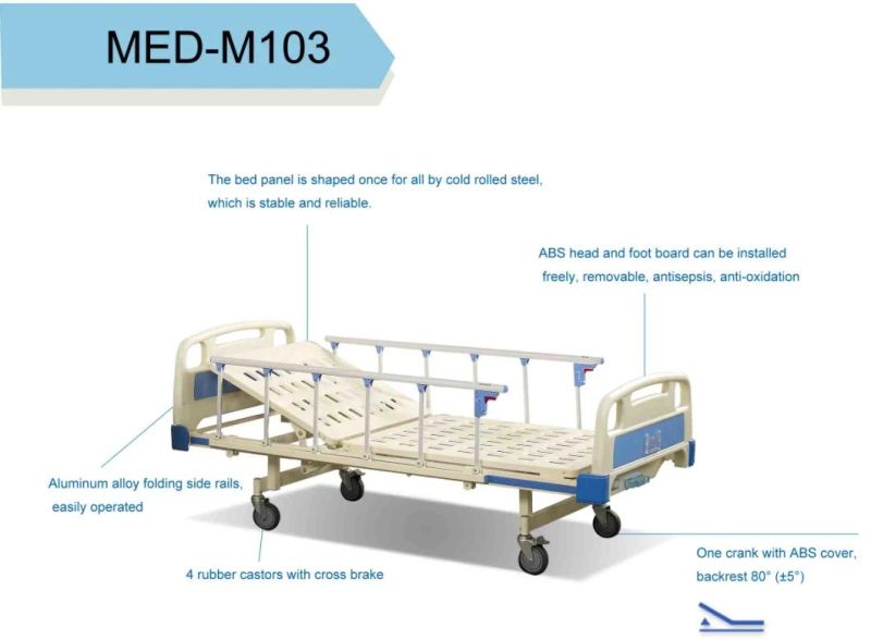 2020 Hot Selling One Functions Manual Hospital Bed