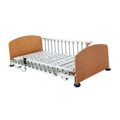 Medical Furniture Adjustable Height 3 Function Wooden Electric Hospital Bed