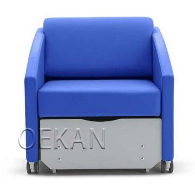 Hospital Medical Furniture PU Leather Patient Rest Room Sleeper Single Sofa Bed Accompany Recliner Sofa Chairs