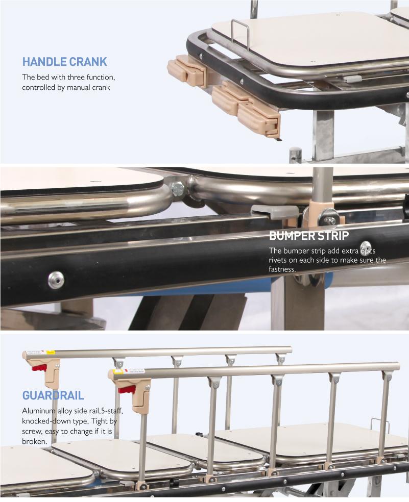 Skb037 (C) Saikang Handiness Multifunction Foldable Ambulance Medical Patient Transport Stretcher Trolley