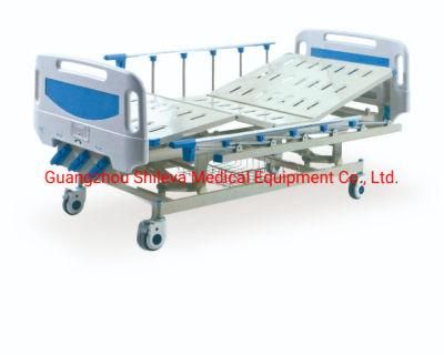 Hospital Furniture ABS Manual Medical Bed with Three Cranks