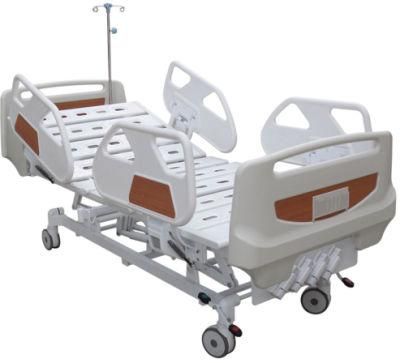 4-Crank Side Rail Healthcare Control Adjustable Transfer Hospital Bed Manual 5-Function