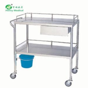 Stainless Steel Instrument Trolley Single Drawer for Patient (HR-743)