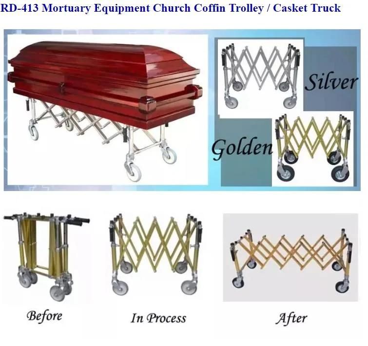 Roundfin Rd-413 Mortuary Equipment Church Coffin Trolley / Casket Truck