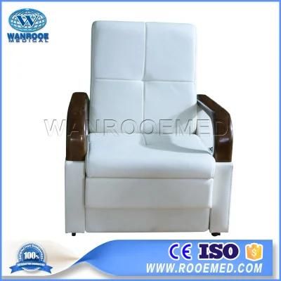 Hospital Furniture Flexible Folding Recliner Waiting Accompany Chair Bed with Sponge Padded