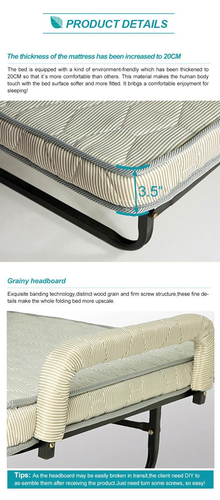 Hospital Extra Rollaway Folding Bed Foam Mattress Rollaway Twin Size