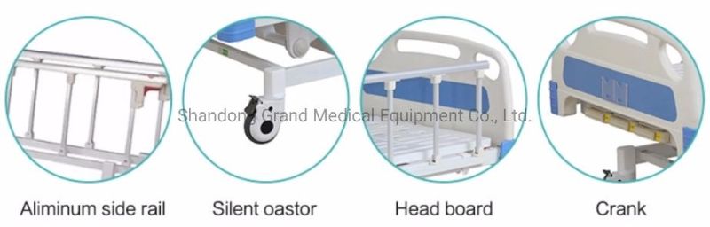 Cheap Price Two Crank Manual Medical Bed Standard Hospital Bed for Home Use Medical Equipment