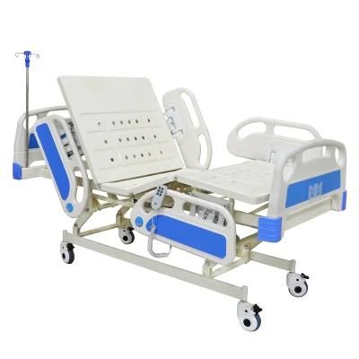 Three Function Electrical ICU Nursing Hospital Bed with IV Pole with Mattress CE and ISO Manufacturer