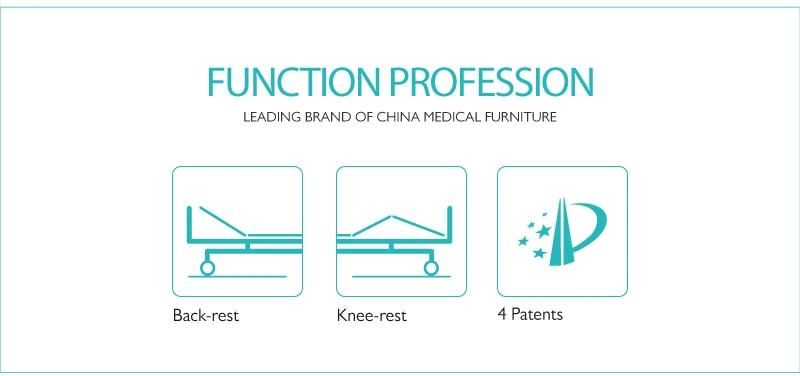 D2w Saikang Durable Hospital Room Furniture Used Metal 2 Crank 2 Function Adjustable Manual Hospital Bed Price