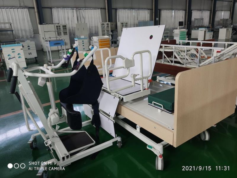 Manufacturer′s Best-Selling ICU Nursing Bed, High-End Hospital Headboard, Wholesale Electric Rotary Nursing Bed