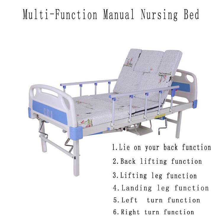 Medical Furniture Multi Functions Medical Manual Patient Bed for Sale with Toilet