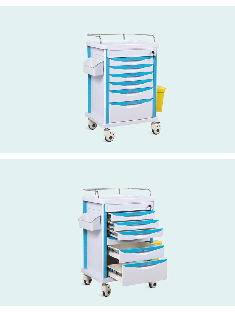 ABS Multifunction Clinic Hospital Anaesthesia Drug Medical Emergency Trolley Price