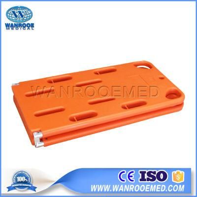 Ea-1f7 Orange Portable Aluminium Two Foldaway Folding Spine Stretcher Board