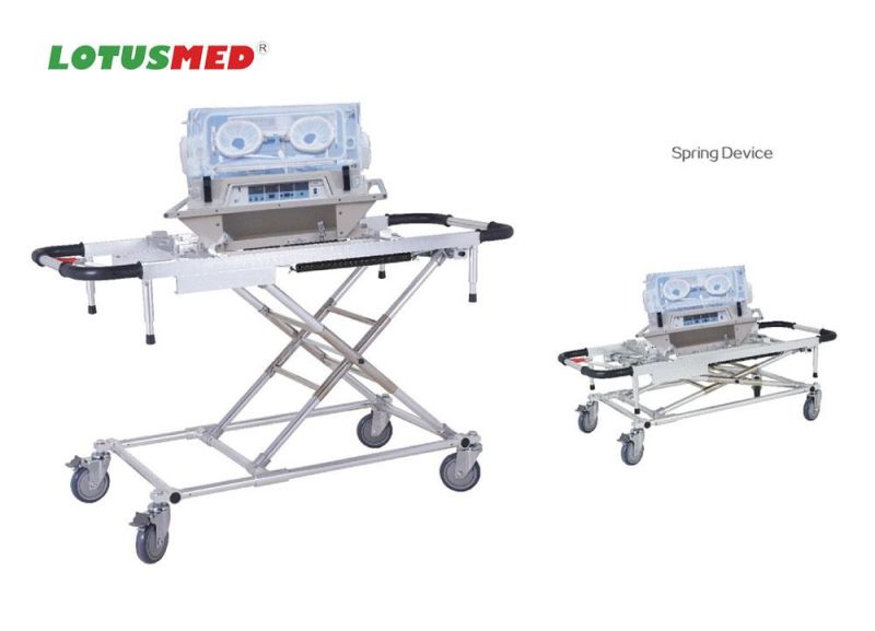Lotusmed-Stretcher-010133-C (Spring Device) Aluminum Alloy Automatic Stretcher Incubator Trolley