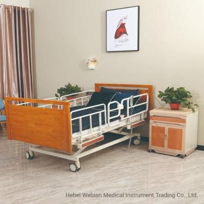 Quality Warranty 5 Function Wood Nursing Care Bed for Home Rehabilitation Hospital