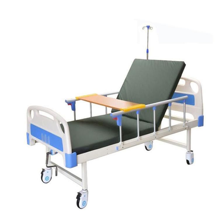 Single/Double Crank Manual Medical Hospital Bed for Mobile Hospitals