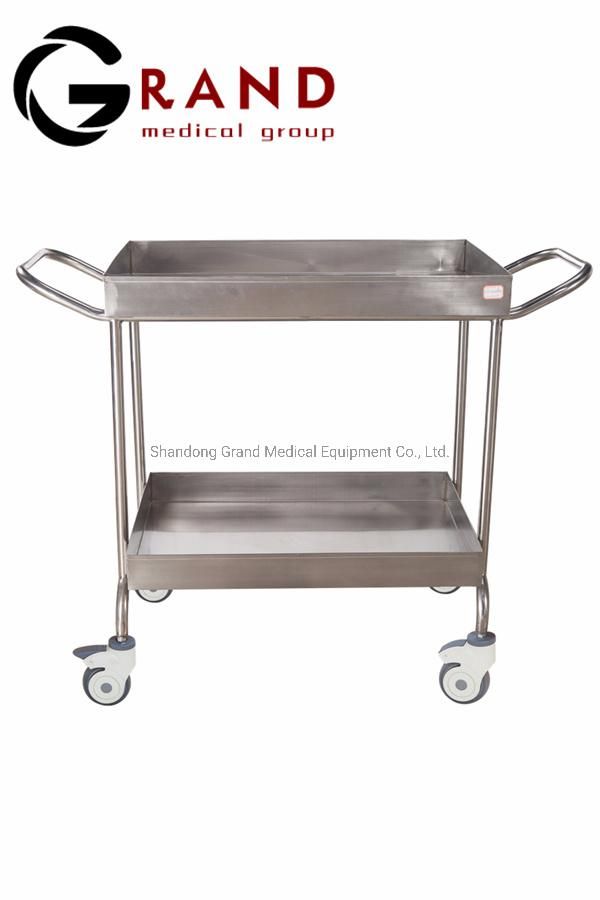 Medical Trolley Utility Cart Stainless Steel Hospital Cart