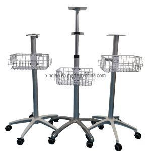 High-End Custom Hospital Patient Monitor Medical Trolley Cart with Wheels