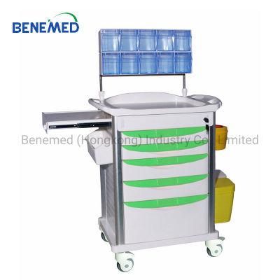 Medical Surgical Equipment ABS Anethesia Trolley Crash Cart