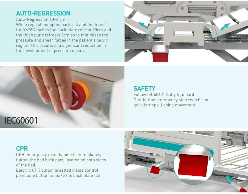 Y6y8c Electric Luxury ICU Clinic Sickbed
