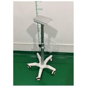 Customizable Hydraulic Lifting Stainless Steel Hospital Patient Monitor Trolley