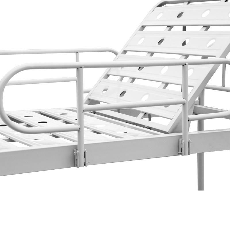 Cheap Simple Single Manual Medical Equipment Metal Headboard Mesh Clinic Economic Hospital Patients Bed