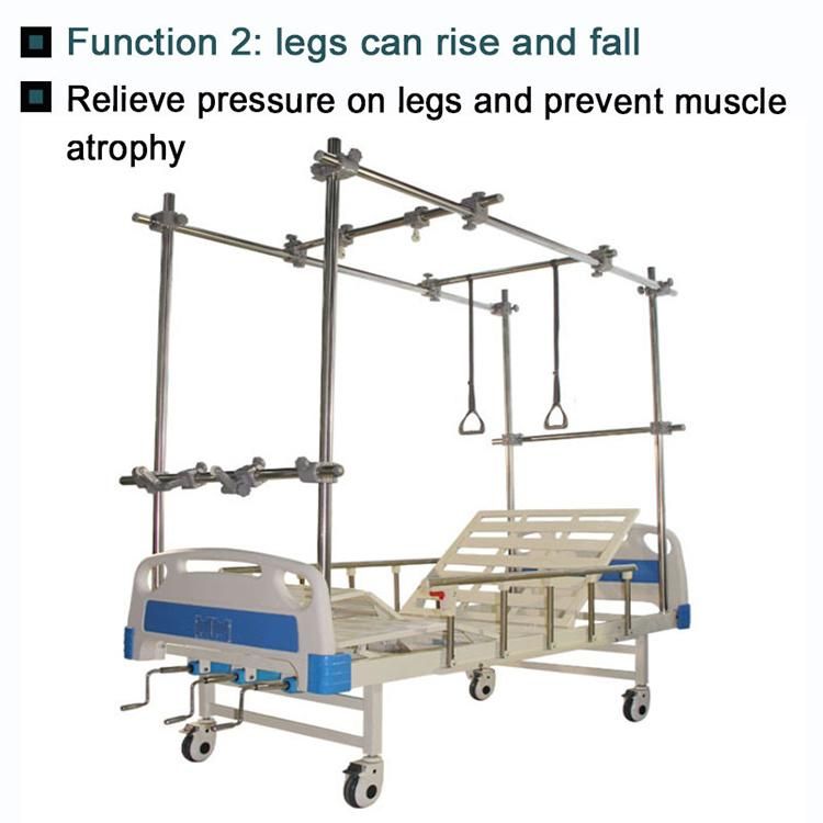 Medical Furniture Three Cranks Manual Medical Patient Orthopedic Bed