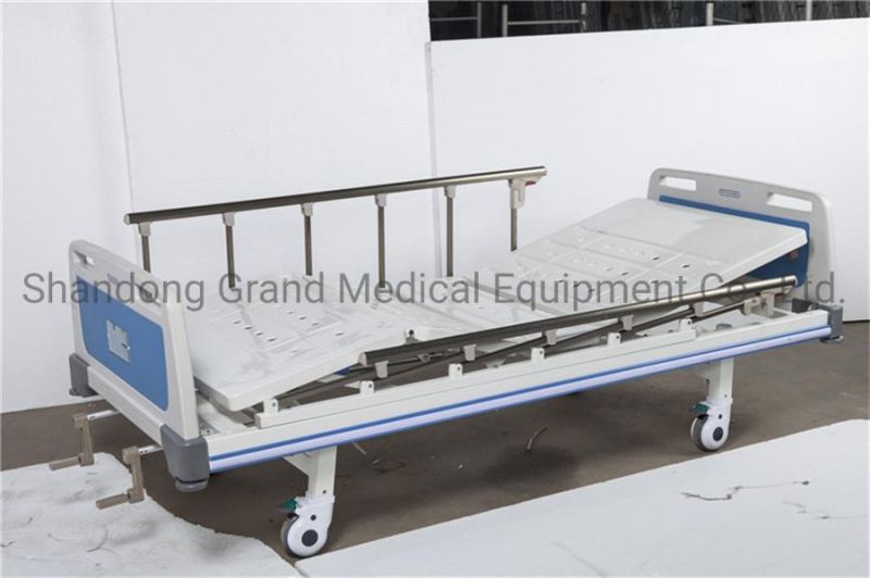 Manufacturers China Products/Suppliers Two ABS Cranks Manual Bed with ABS Bed Head Two Crank CE & ISO Hot Sale Manual 2 Cranks Medical Hospital ICU Bed