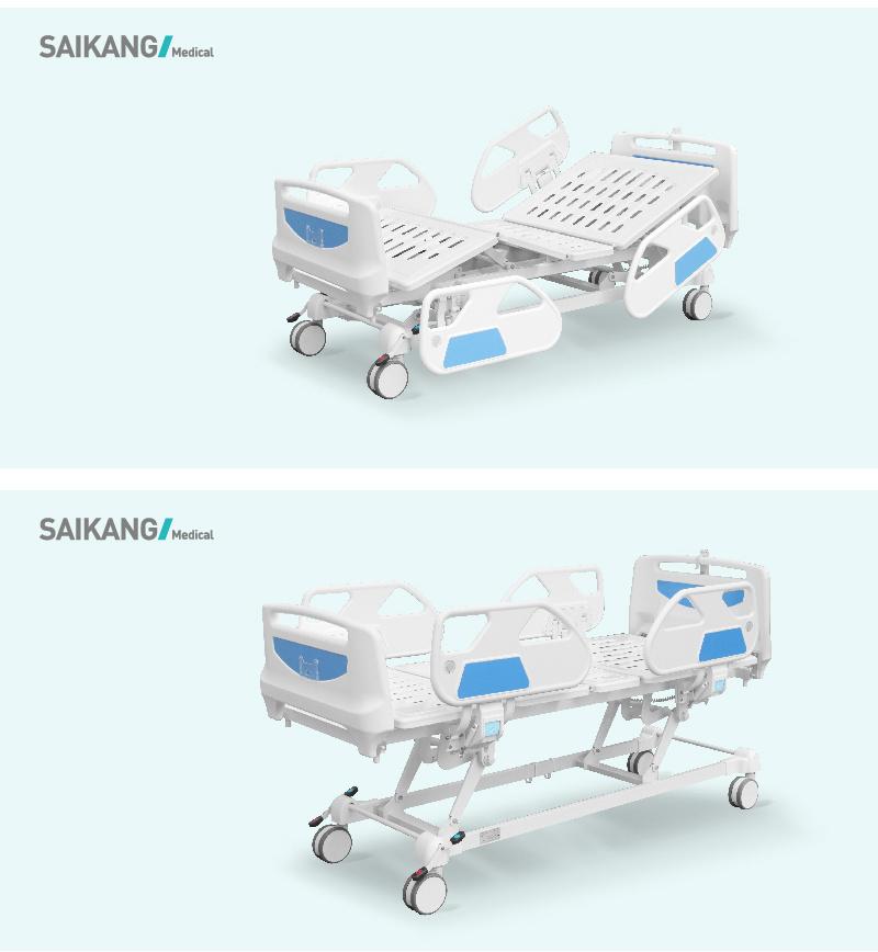 B5e8y-Sh China Steel Electric Cheap Hospital Patient Bed with ABS Siderails Manufacturer