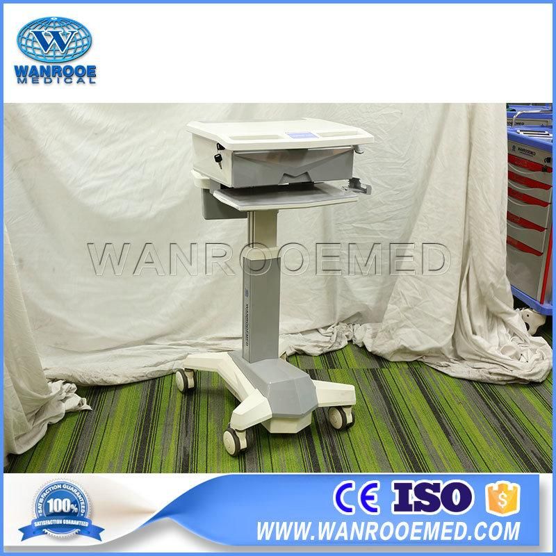 Medical Computer Carts Hospital Nursing Workstation Trolley with Aluminum Alloy Column