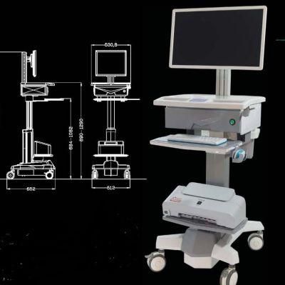 Hospital Furniture Multi Purpose Computer HD Video Workstation Cart with Intel E3 1231 V3 CPU